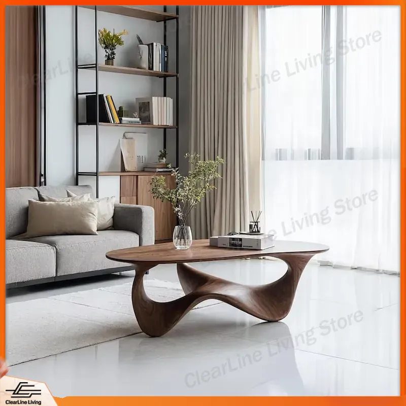 Modern Solid Wood Coffee Table - Sustainable Living Design ulasan dan harga