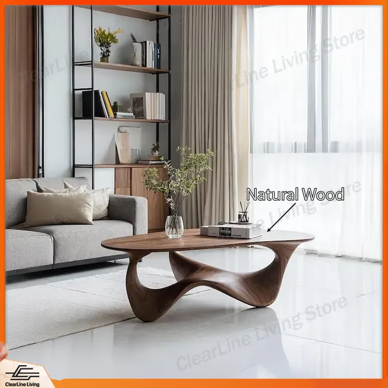 Modern Solid Wood Coffee Table - Sustainable Living Design ulasan dan harga