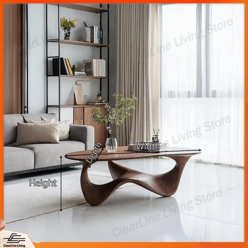 Modern Solid Wood Coffee Table - Sustainable Living Design ulasan dan harga